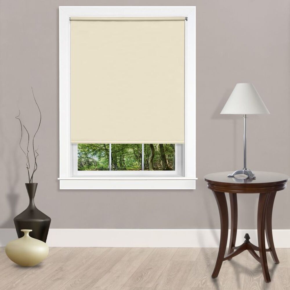 Pull Down Cordless Room Darkening Window Shade 55x72 Ivory